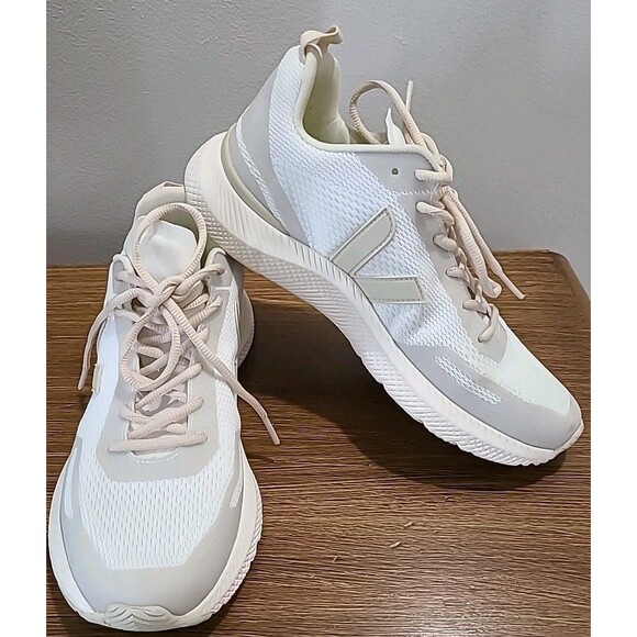 WOMEN IMPALA VEJA ENGINEERED MESH Eggshell White Training Sneakers Shoes Sz 9 40 - Picture 3 of 9